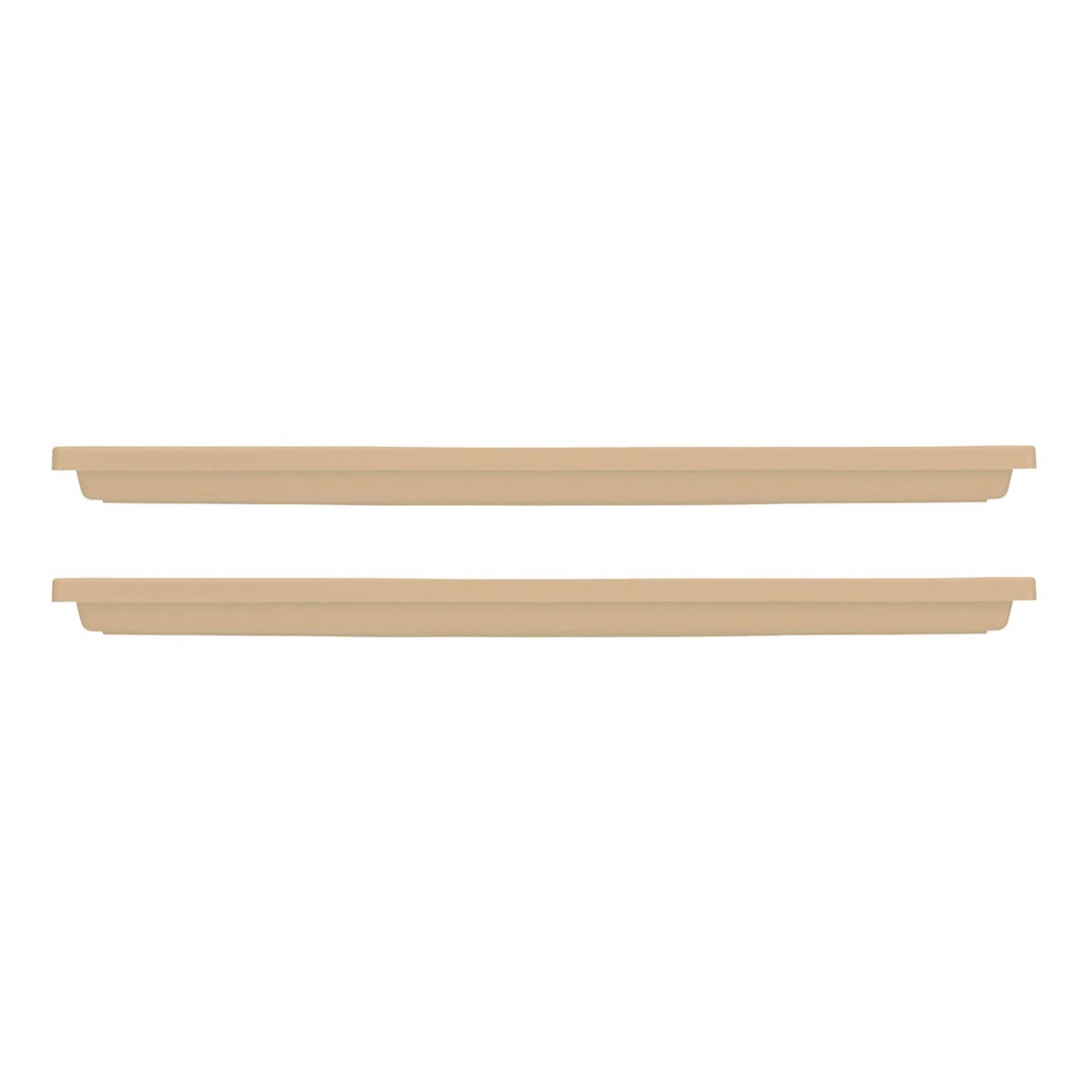 HC Companies Venetian 23.5 In Rectangular Flower Box Saucers, Sandstone (2 Pack)