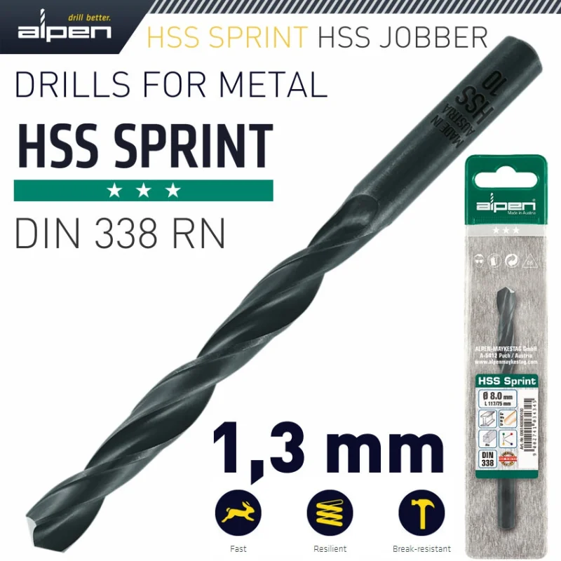 HSS SPRINT MASTER DRILL BIT 1.3MM 1/PACK