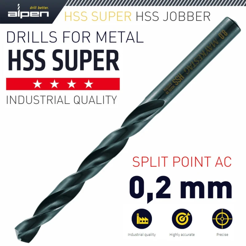 HSS SUPER DRILL BIT 0.2MM BULK