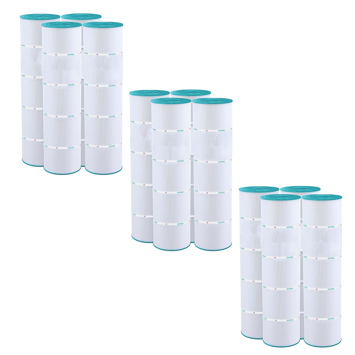 Hurricane 12 Pack HF7459-04 Advanced Pool and Spa Filter Cartridge Replacement