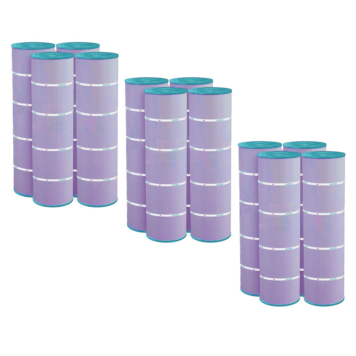 Hurricane 12 Pack HF7487-04P Platinum Purple Spa Filter Cartridge Replacement