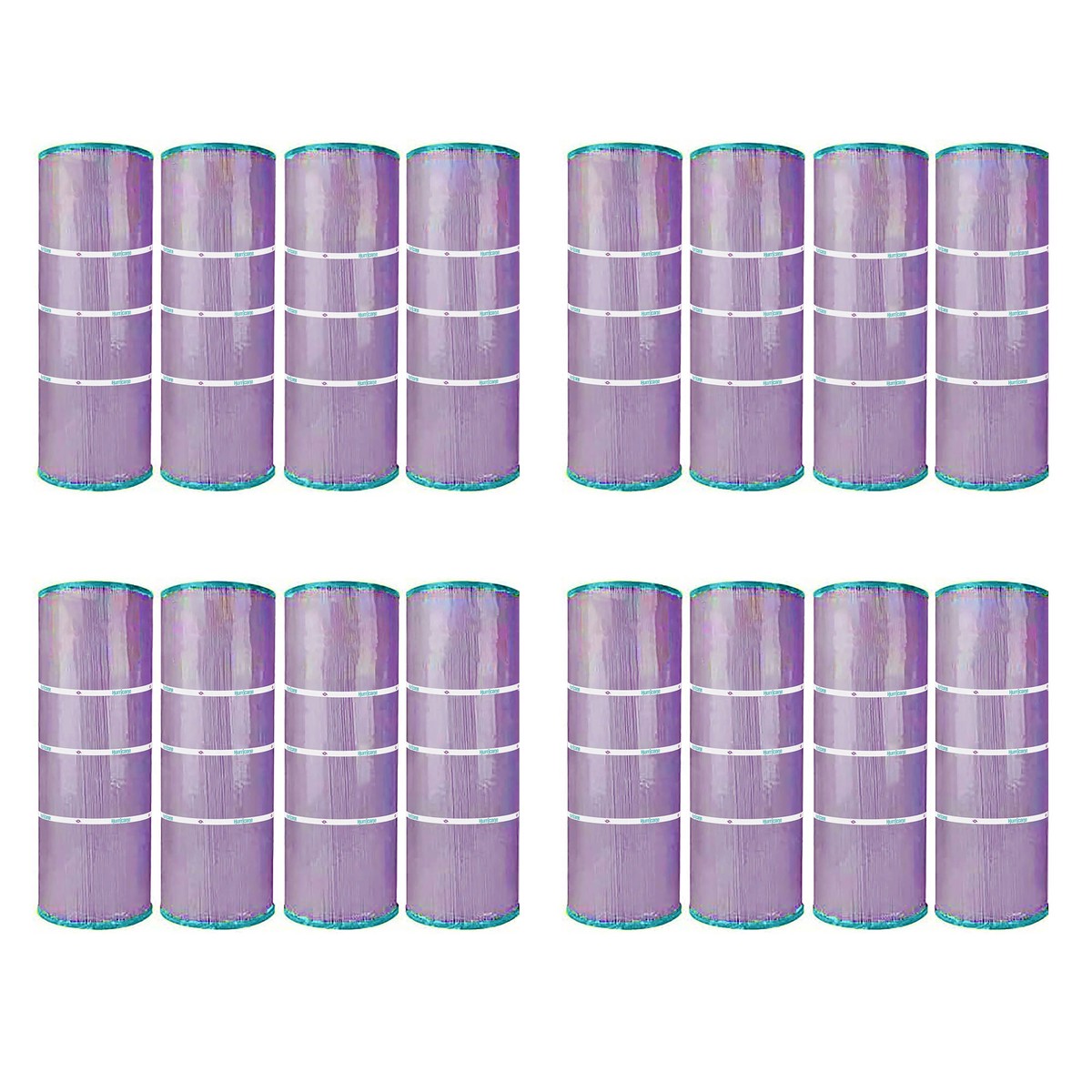 Hurricane 16 Pack HF7477-04P Platinum Purple Pool and Spa Cartridge Replacement