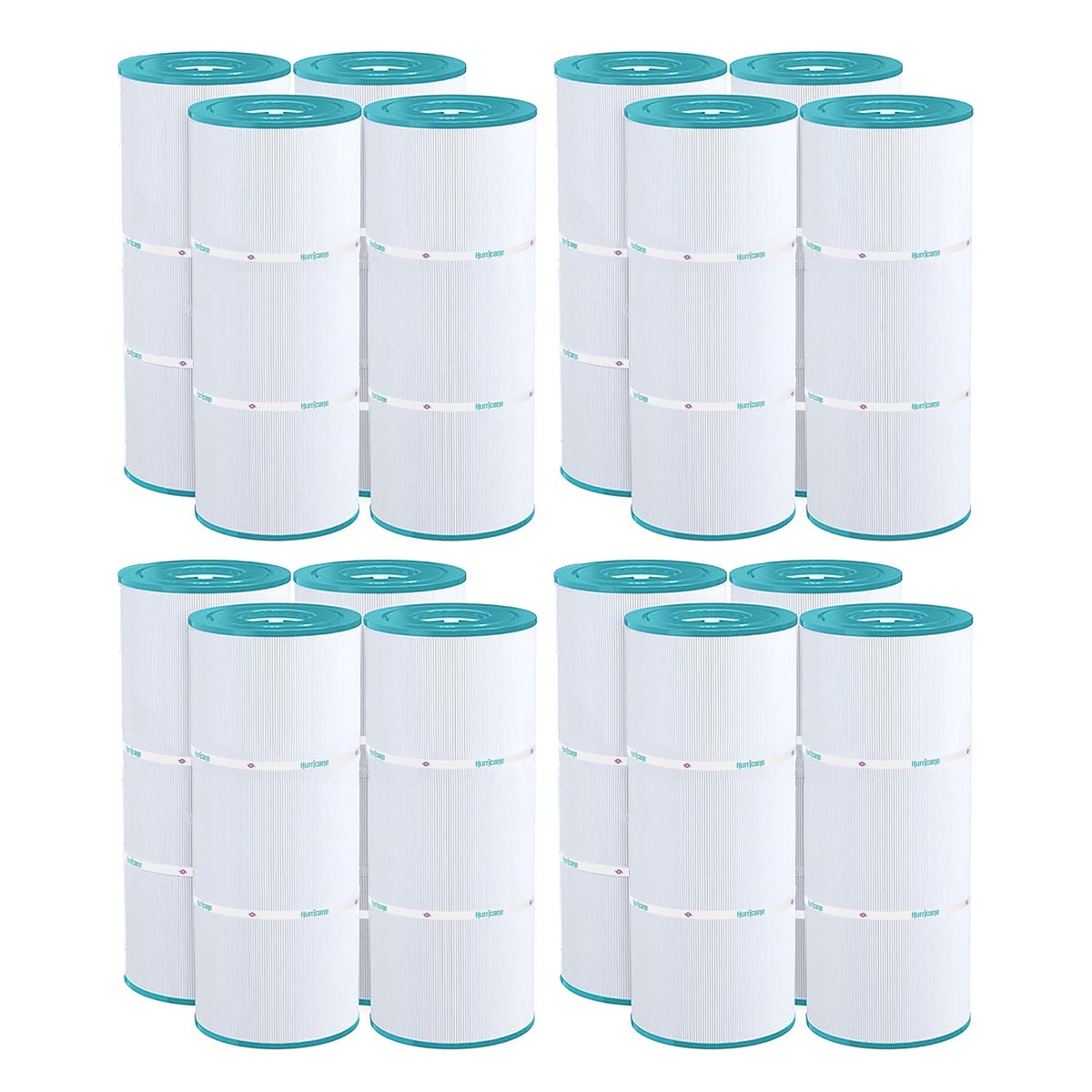 Hurricane 16 Pack Replacement Spa Filter Cartridge for Hayward SwimClearC2030
