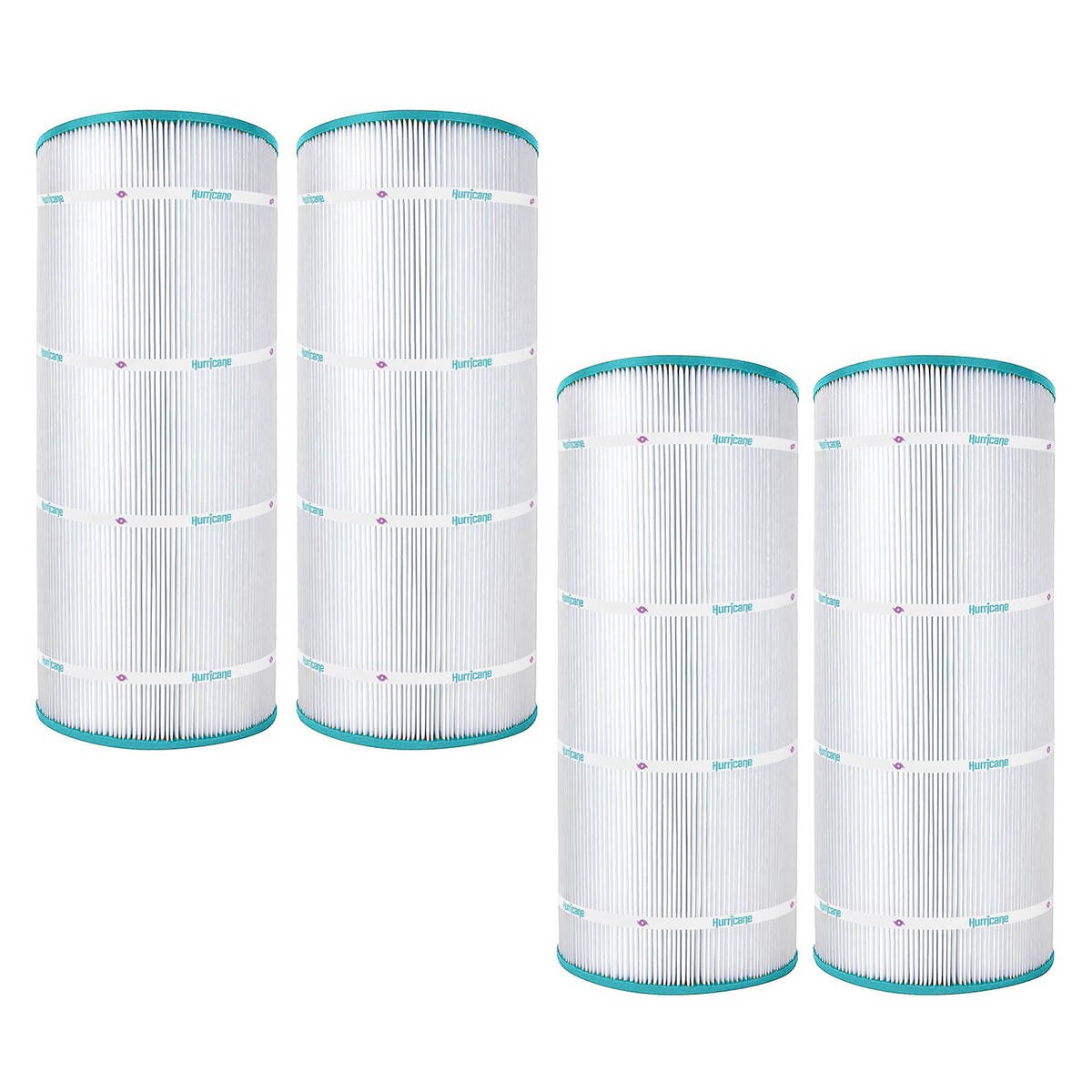 Hurricane 4 Pack HF9410-01 Advanced Pool and Spa Filter Cartridge Replacement