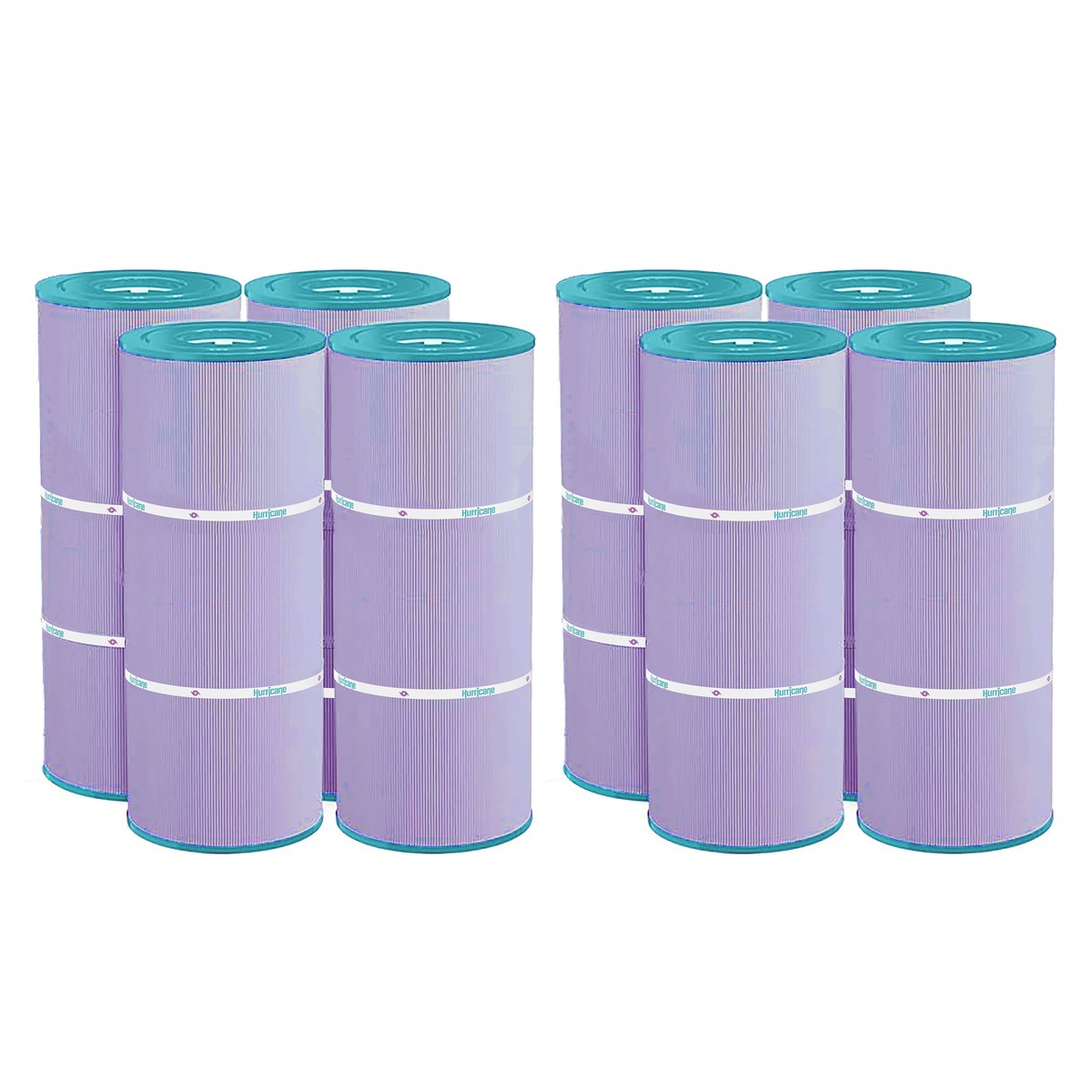 Hurricane 8 Pack HF56SV-04P Platinum Purple Pool Filter Cartridge Replacement