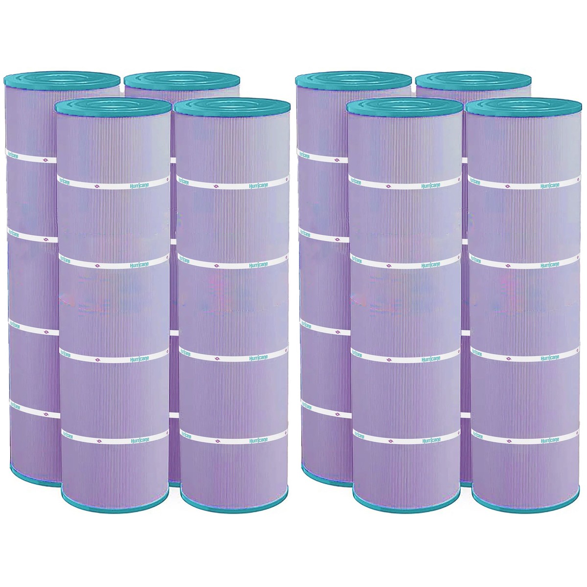Hurricane 8 Pack HF7487-04P Platinum Purple Spa Filter Cartridge Replacement