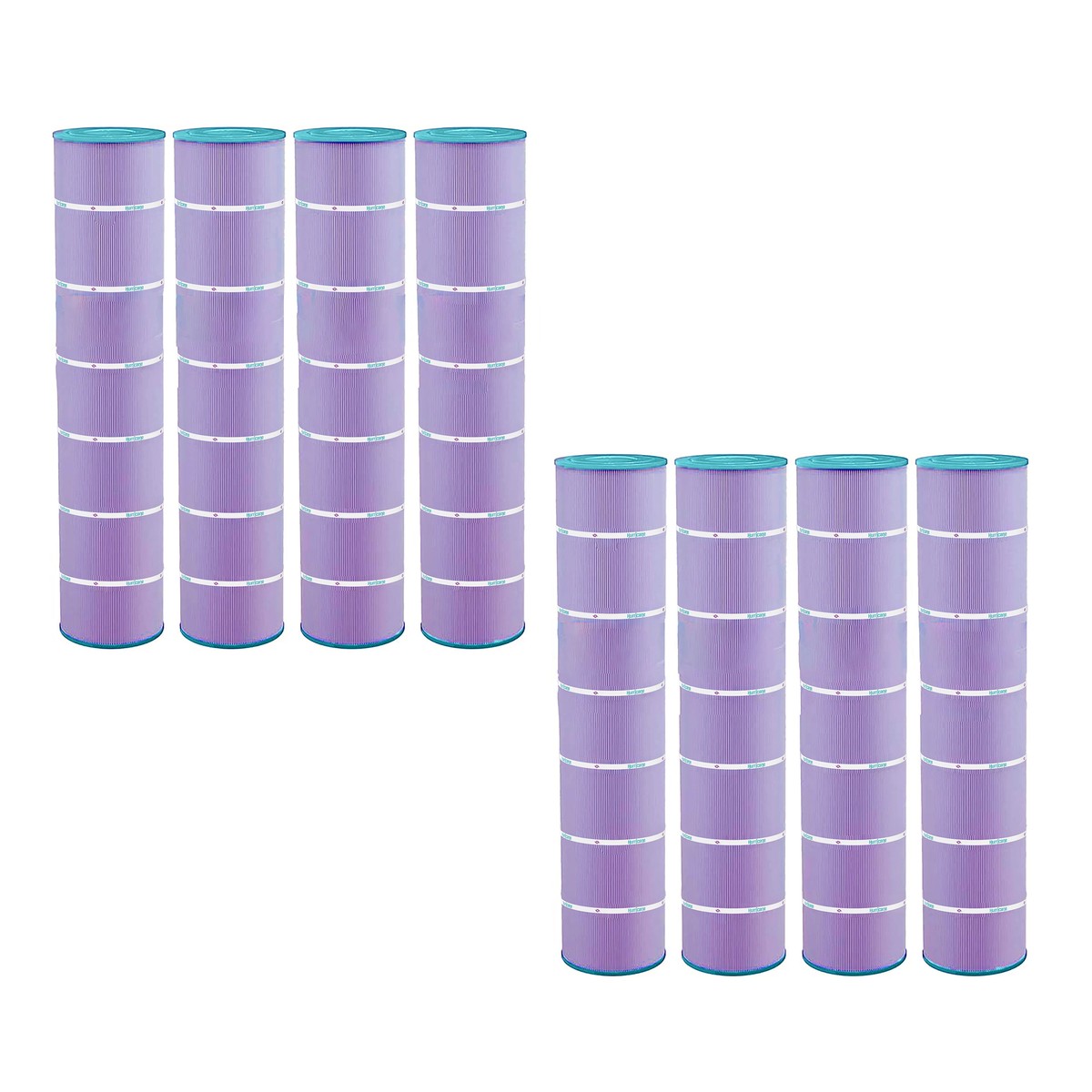 Hurricane 8 Pack HF7494-04P Purple Platinum Pool Filter Cartridge Replacement