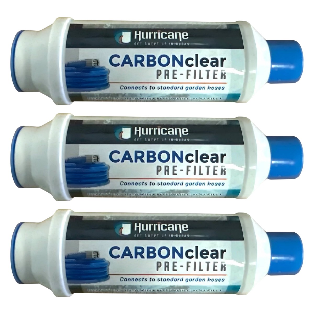 Hurricane Carbon Clear 10,000 Gallon Pre Filter for Hot Tub, Pool, and Pet Bath (3 Pack)