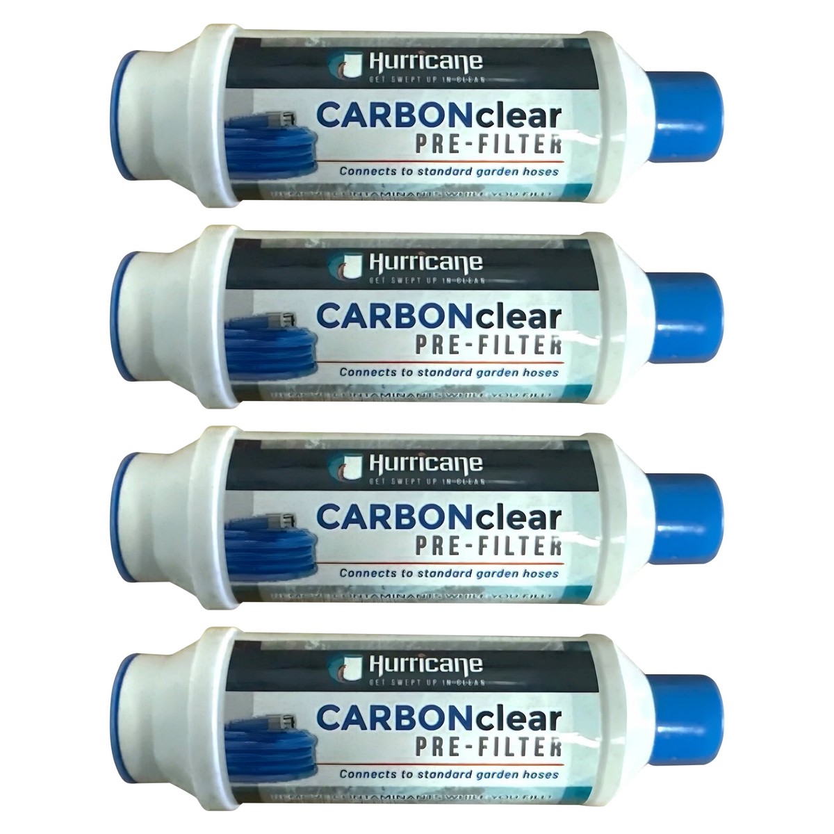 Hurricane Carbon Clear 10,000 Gallon Pre Filter for Hot Tub, Pool, and Pet Bath (4 Pack)