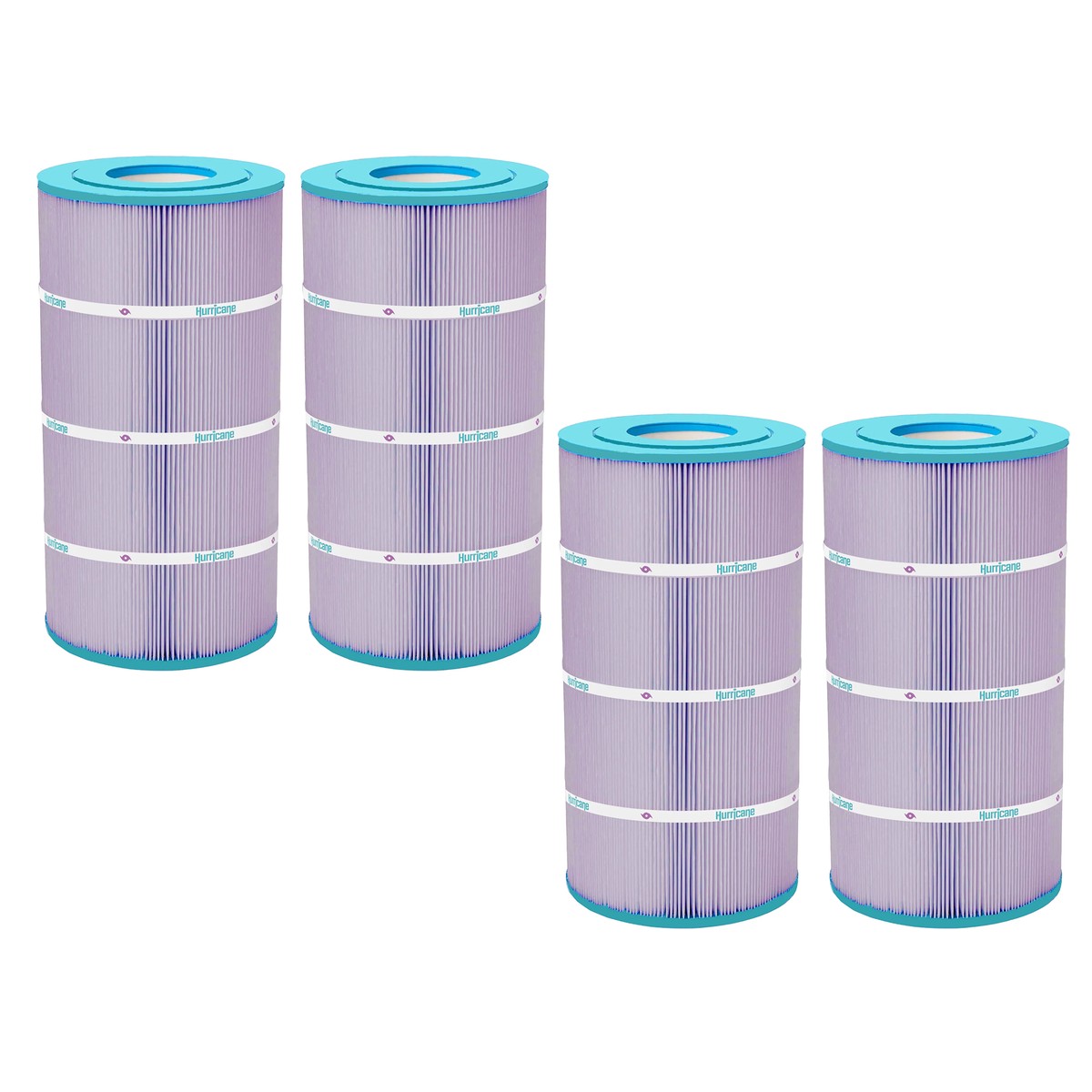 Hurricane Filters 4 Pack HF8409 Platinum Purple Spa Filter Cartridge Replacement