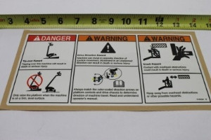Genie Lift Part # 218559GT - DECAL,DANGER/WARNING COMBO, EA