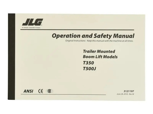 JLG Part # 3121197 | MANUAL, T350/500 OPER/SAFETY, EA