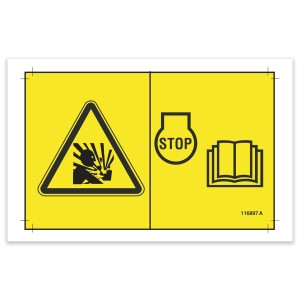 Genie Lift Part # 116897GT - DECAL,BODILY INJURY SYMBOL, EA