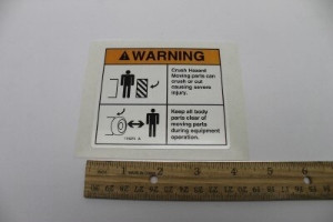 Genie Lift Part # 114374GT - DECAL,TIRE ROTATE,CRUSH, EA