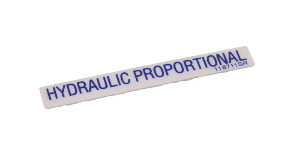 JLG Part # SJ118711 | SJ-VL, HYDRAULIC PROP LABEL, EA