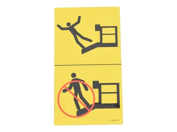JLG Part # GN114247 | GN-DECAL,FALL HAZARD, EA