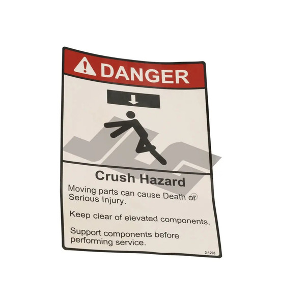 JLG Part # GN2-1298 | GN-OVERHEAD CRUSH HAZARD, EA