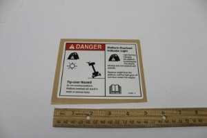 Genie Lift Part # 219487GT - DECAL,PLATFORM OVERLOAD, EA