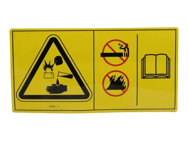 JLG Part # GN82481 | GN-DECAL,SYM-BATTERY SAFETY, EA