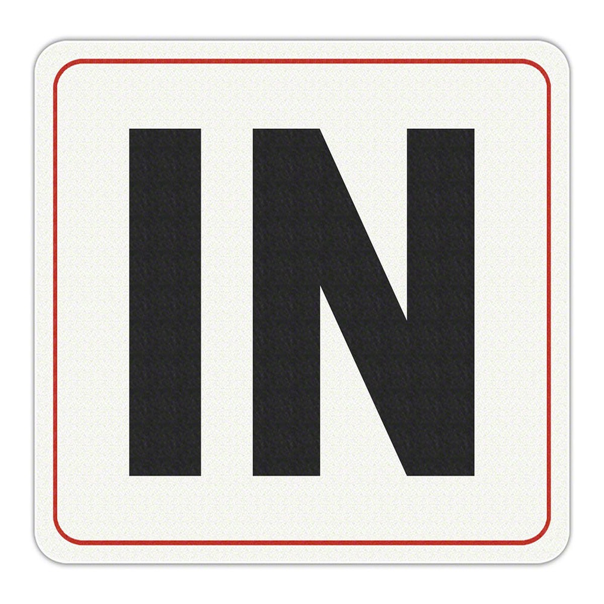 IN (Inch) Message - Adhesive Depth Marker - 8 Inch x 6 Inch with 4 Inch Lettering