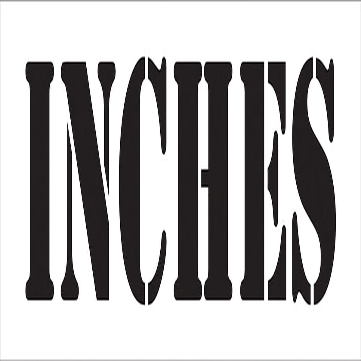 INCHES 24 Inch x 6 Inch Reusable Stencil - Depth Marker with 4 Inch Lettering