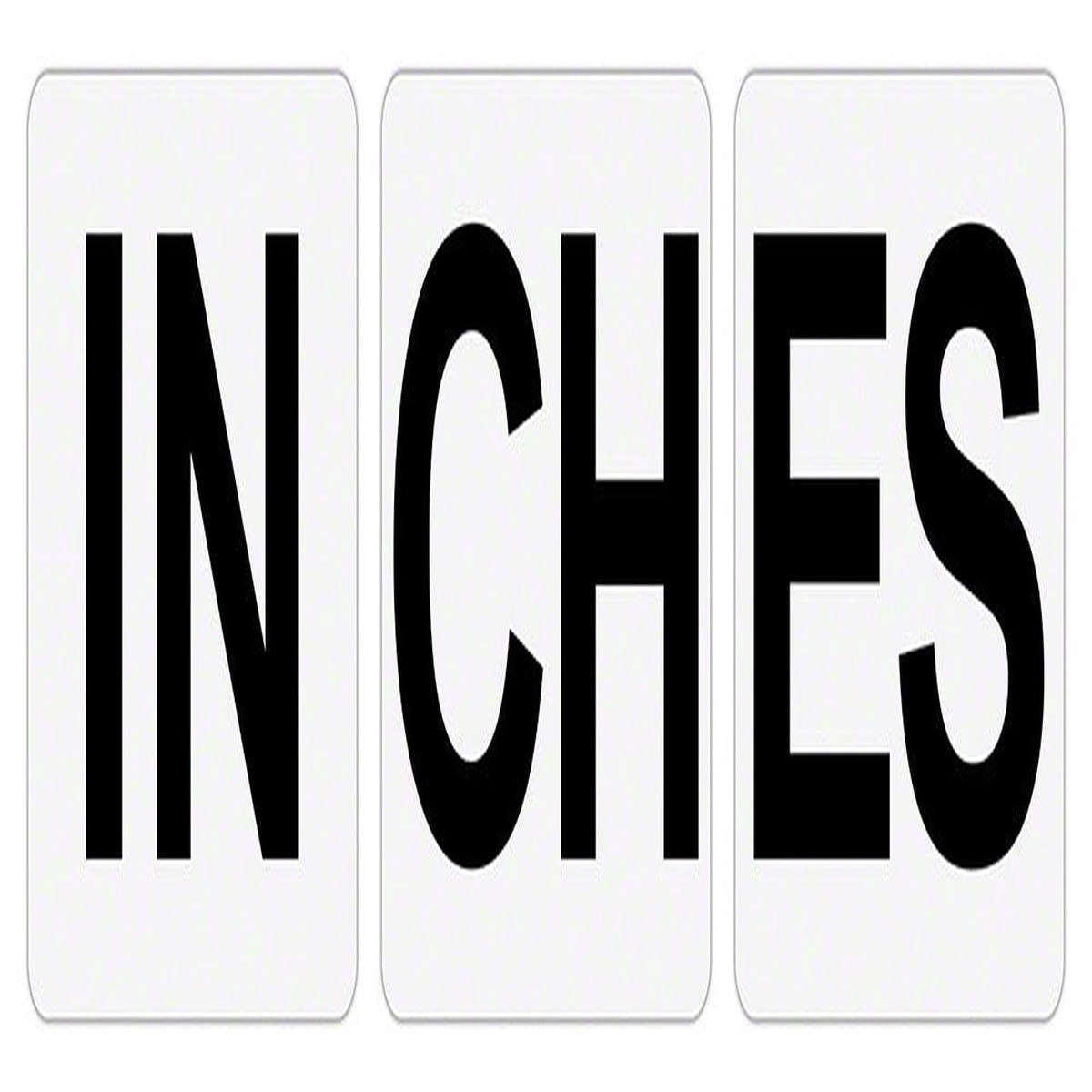 INCHES 3 Tile Message - Plastic Overlay Depth Marker - 6 x 6 Inch