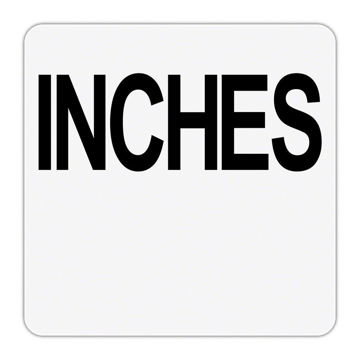INCHES Message - Plastic Overlay Depth Marker - 6 x 6 Inch