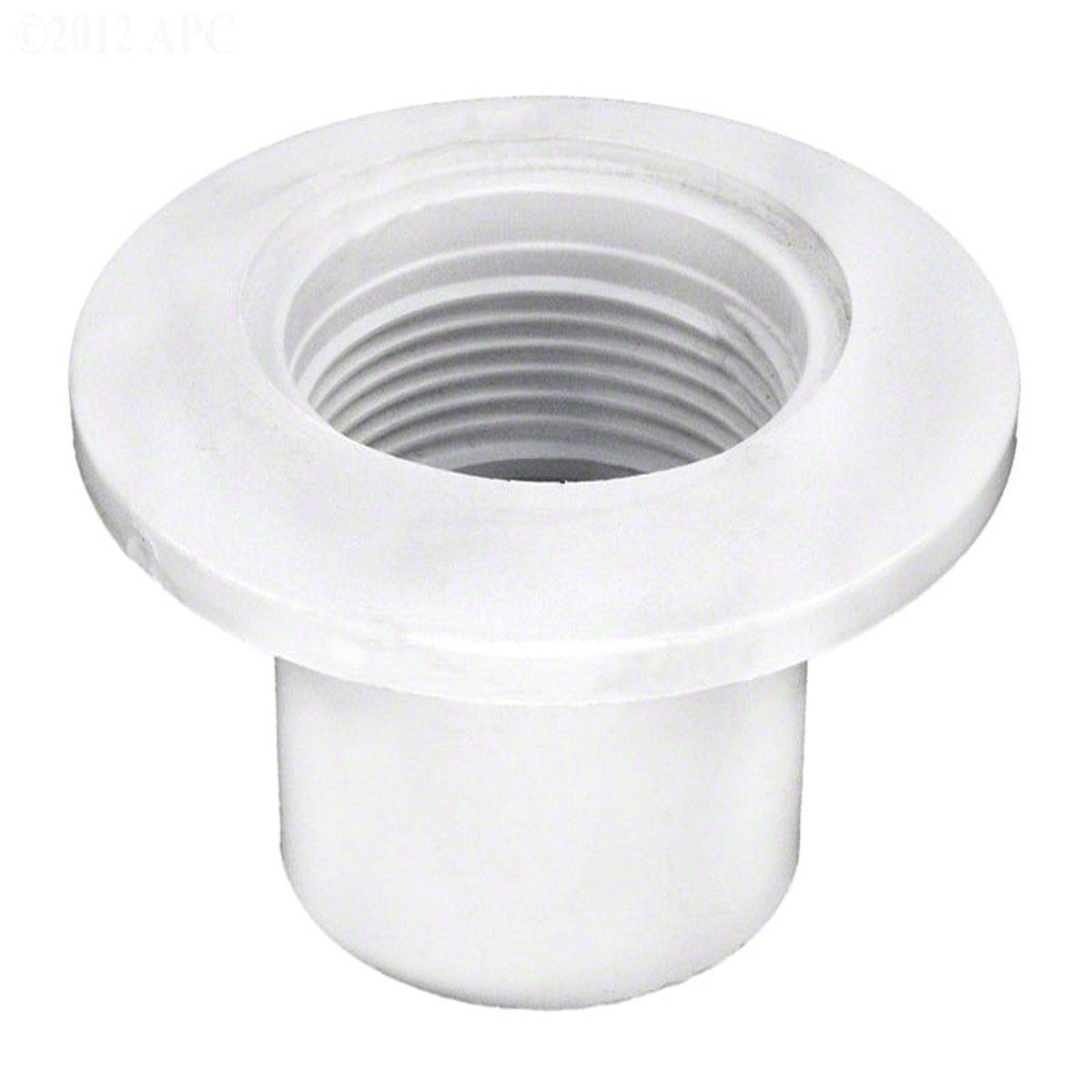 Insider Wall Return Fitting for Schedule 40 PVC - 1-1/2 Inch FIP x 2 Inch Insider - White