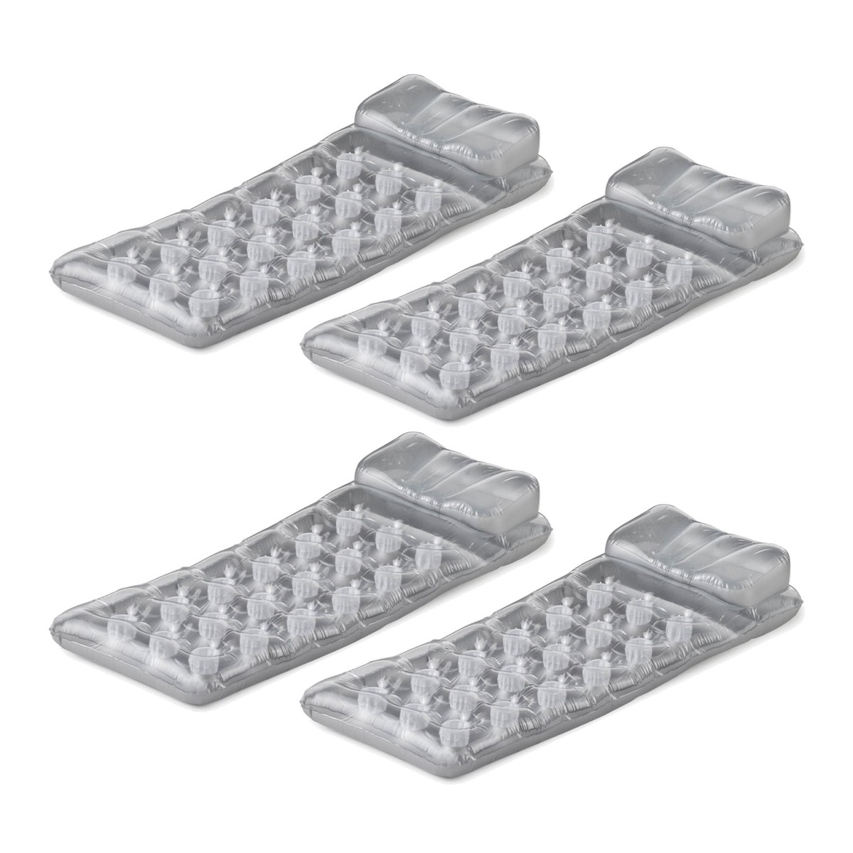 Intex 18-Pocket Mattress Suntanner Pool Lounger w/ Headrest (4 Pack) | 58894EP