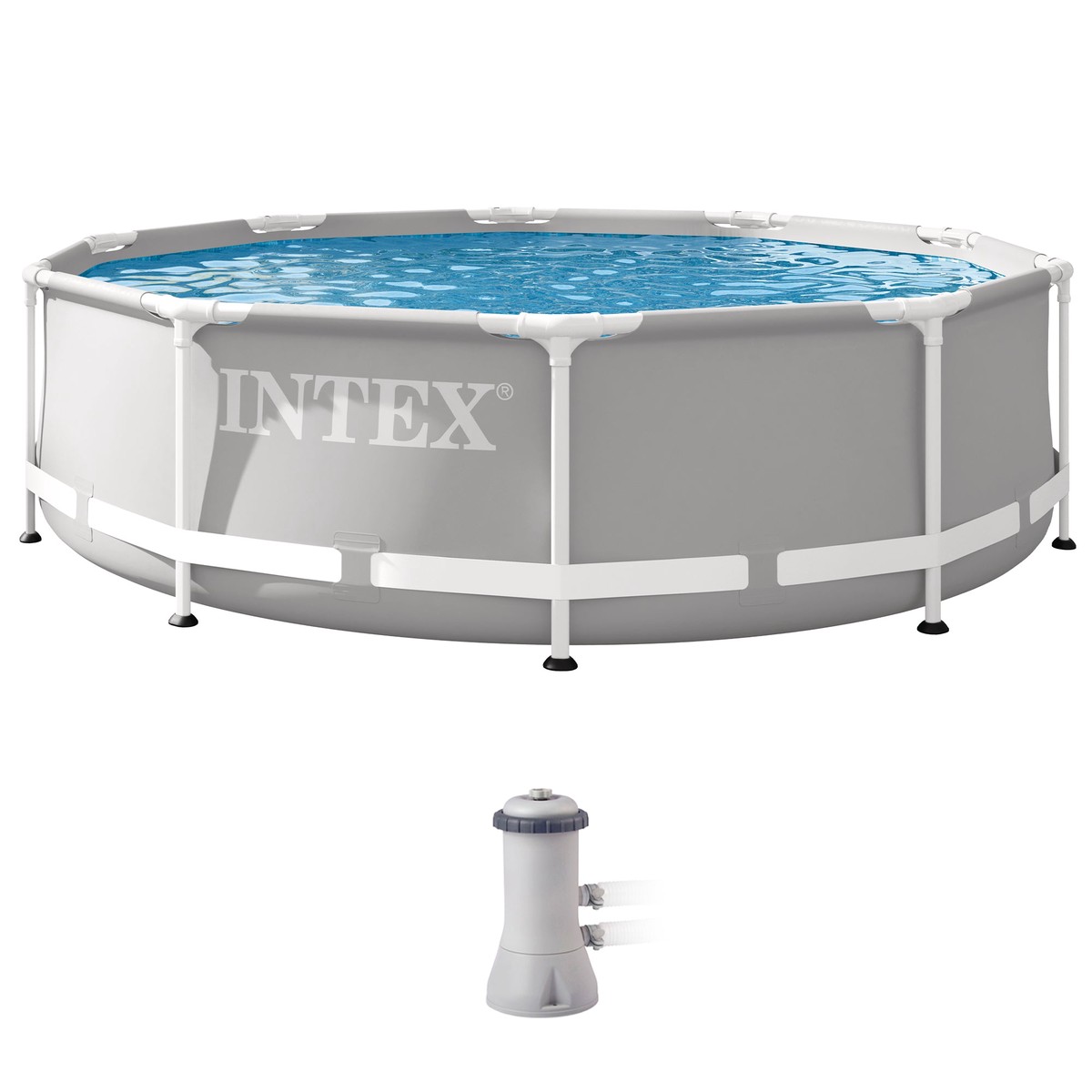 Intex 26701EH 10ft x 30in Prism Frame Above Ground Swimming Pool with Pump