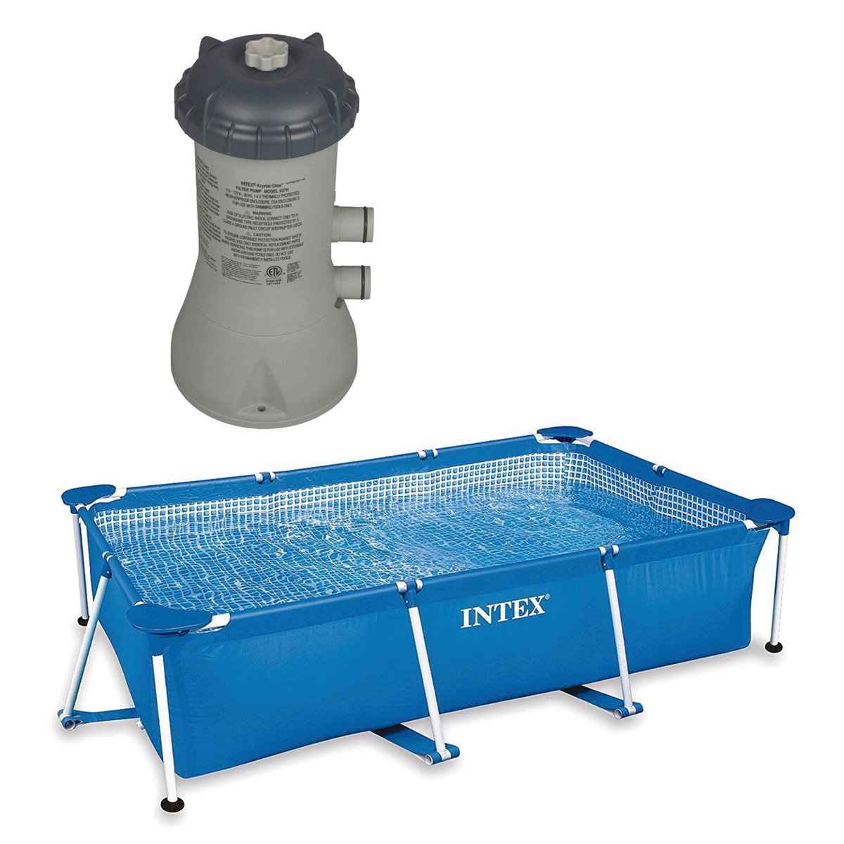 Intex 8.5' x 5.3' x 26" Frame Above Ground Swimming Pool & 1000 GPH Pool Pump