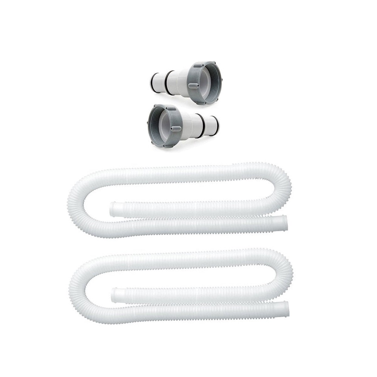 Intex Pump Replacement Hose Adapter A w/ Collar & 1.25 Pool Pump Hose (2 Pack)