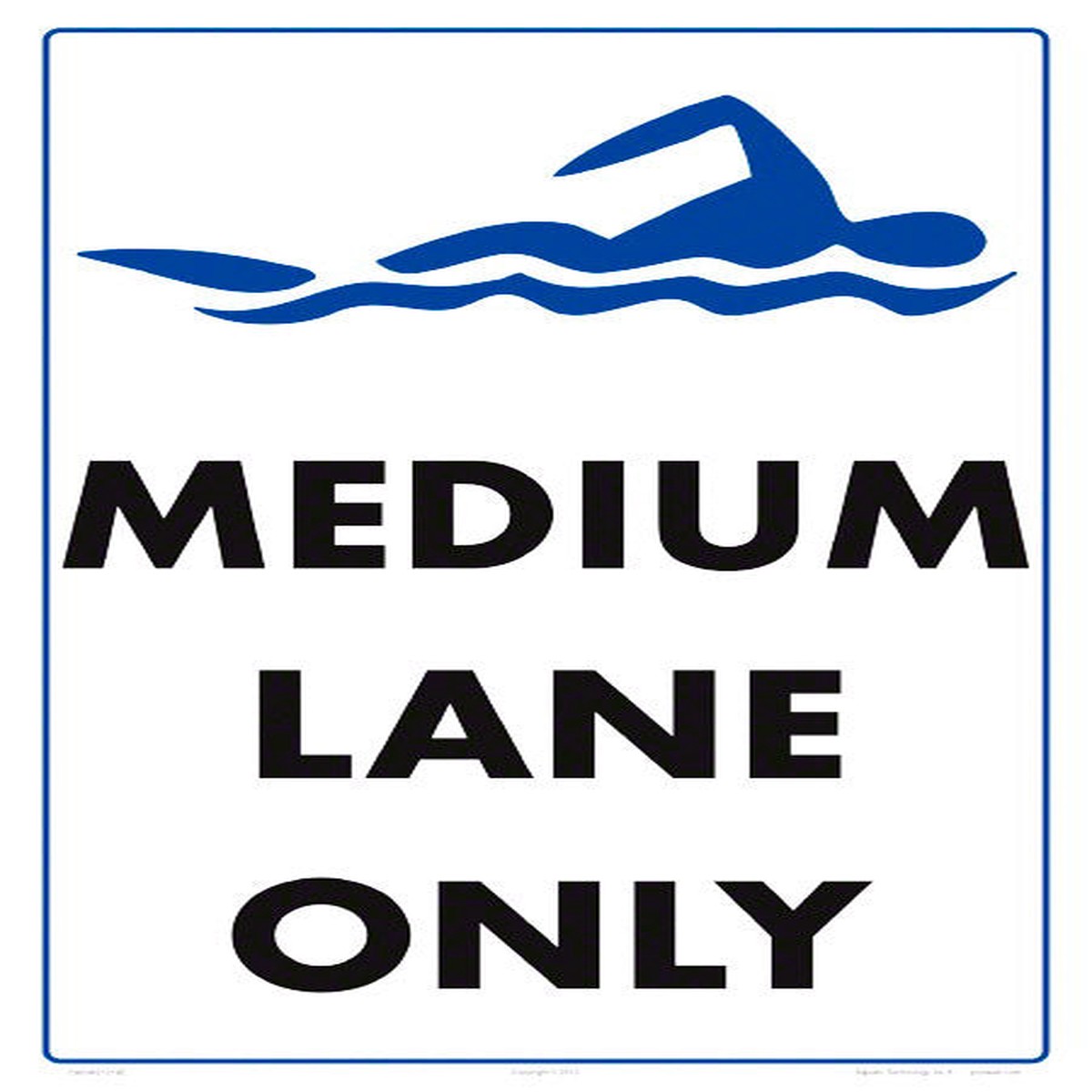 Medium Lane Only Sign - 12 x 18 Inches on Heavy-Duty Aluminum