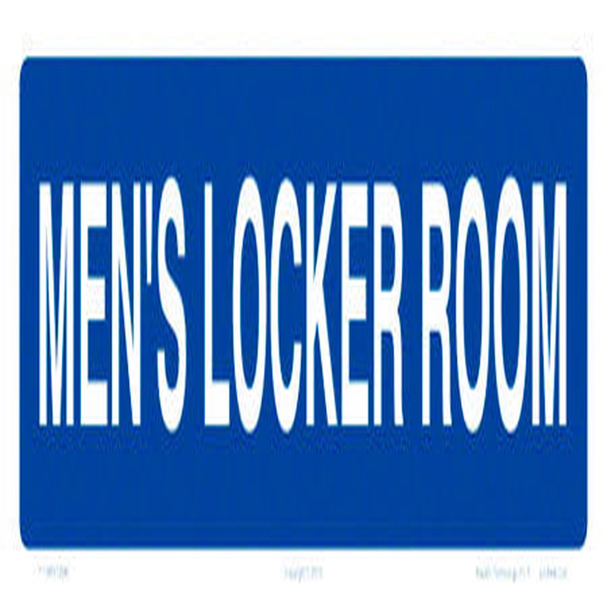 Men's Locker Room Sign - 12 x 04 Inches on Styrene Plastic