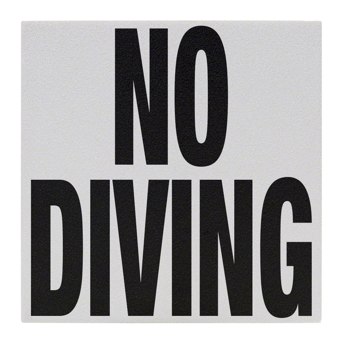 NO DIVING Message Ceramic Skid Resistant Tile Depth Marker 6 Inch x 6 Inch