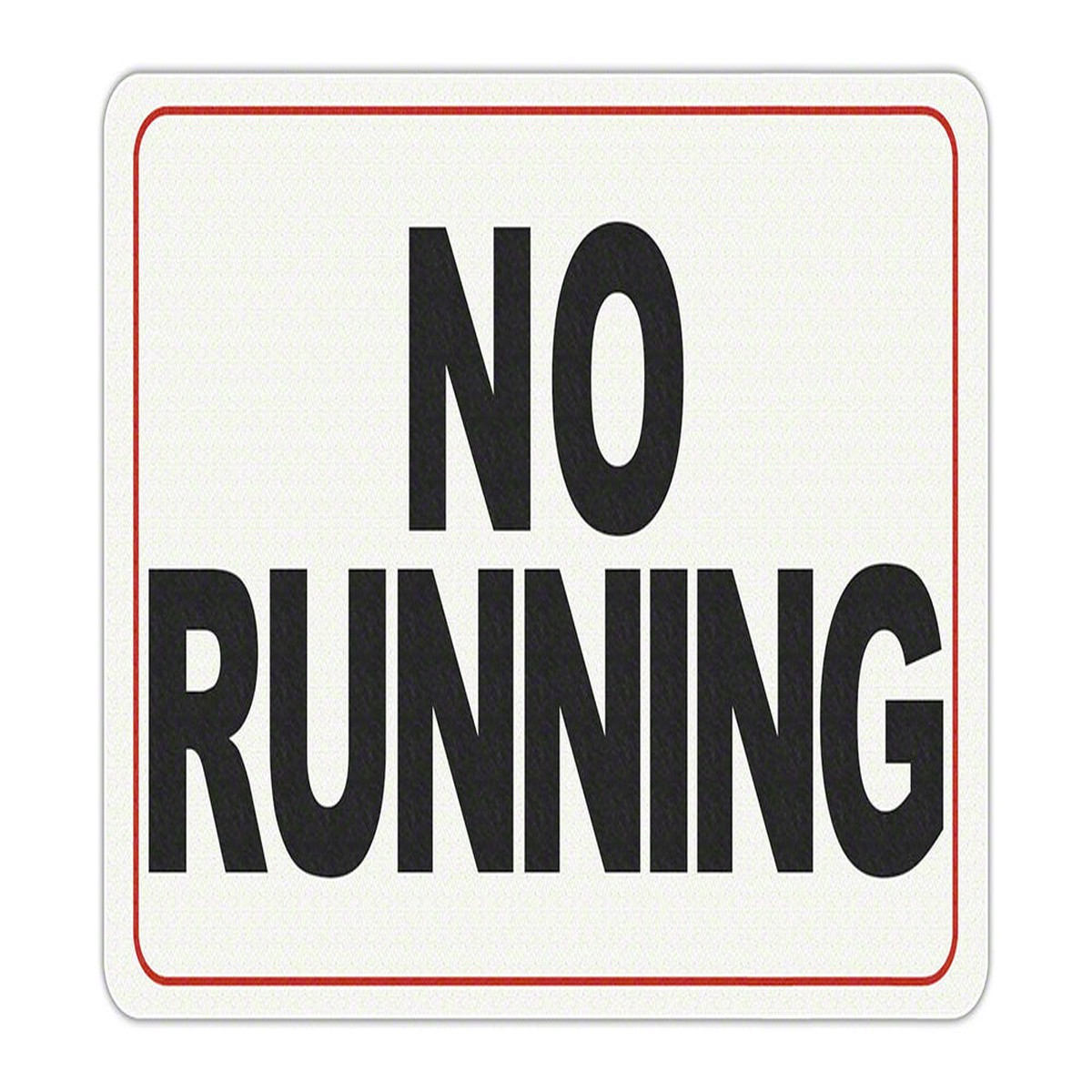 NO RUNNING Message - Adhesive Depth Marker - 11 Inch x 6 Inch