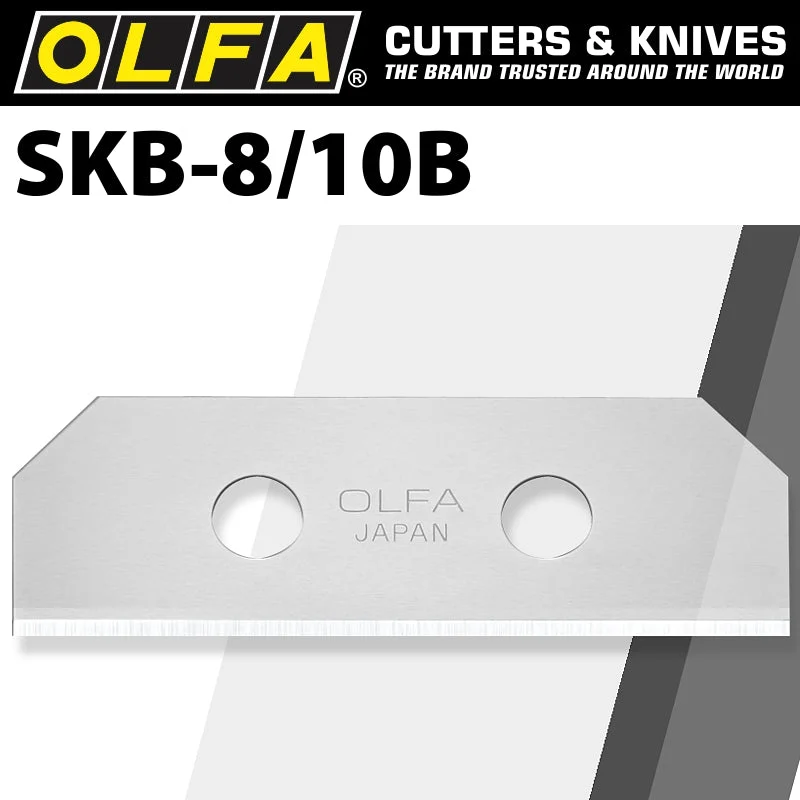 OLFA BLADES (10) FOR SKB8SAFETY KNIFE CARDED 18MM