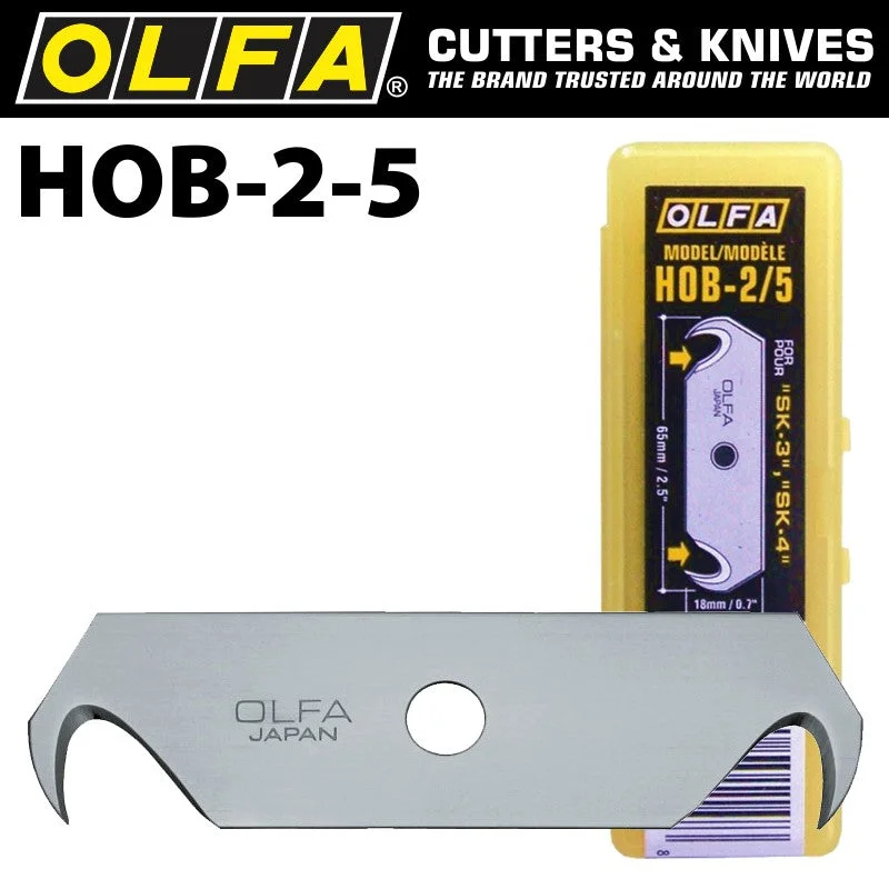 OLFA HOOK BLADES FOR SK3/SK4/UTC15/PK PLASTIC CASE