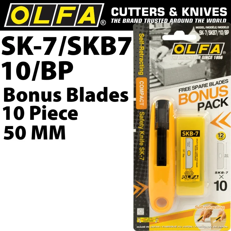 OLFA SAFETY CUTTER MODEL SK-7WITH X10 FREE SKB7 BLADES
