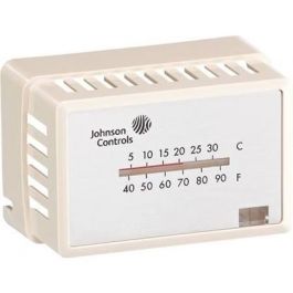 Johnson Controls T-4000-3142 Horizontal Thermostat White Plastic Cover 1WN