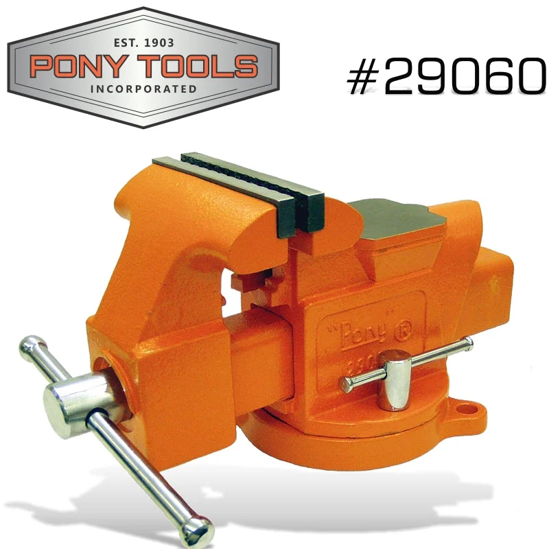 PONY 6′ HEAVY-DUTY WORKSHOPBENCH VISE SWIVEL BASE