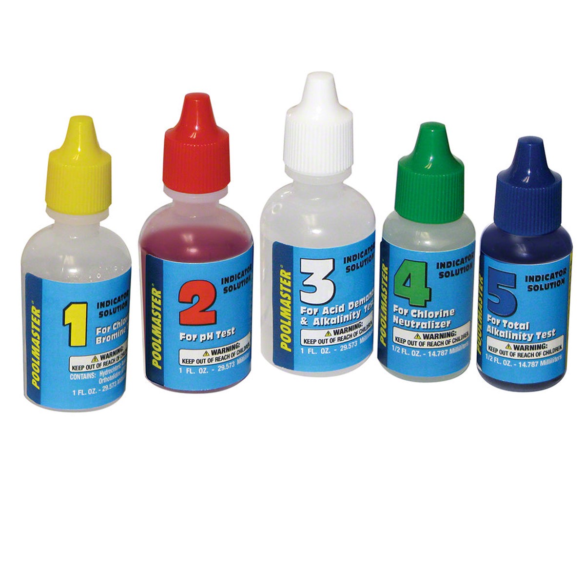 PoolMaster Basic Solutions Number 1-5 - 1/2 and 1 Ounce