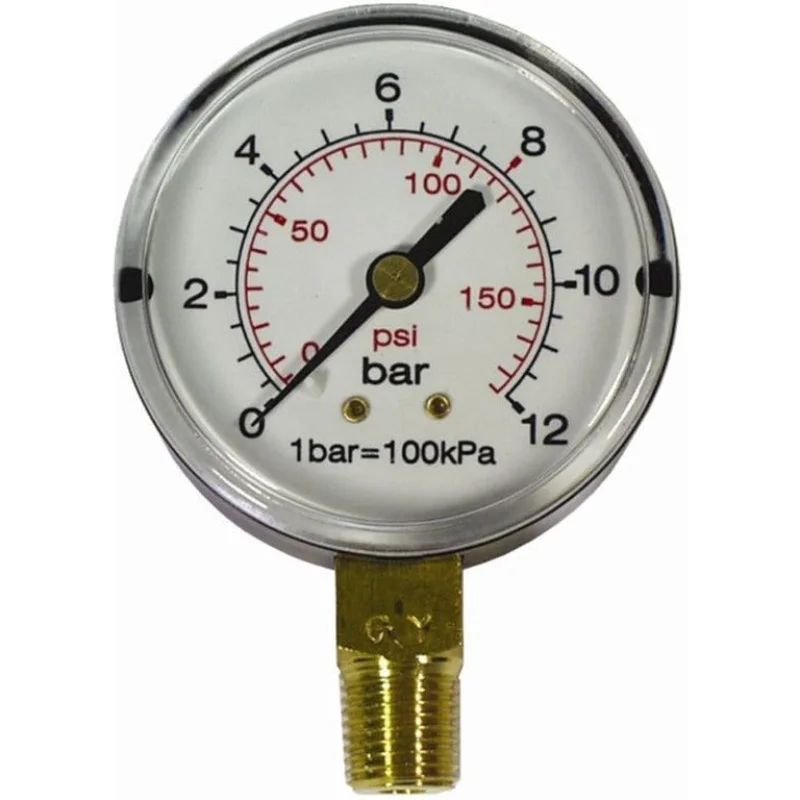 PRESS. GAUGE 63MM 1/4′ BOT. FIT 0-16BAR 0-1600KPA