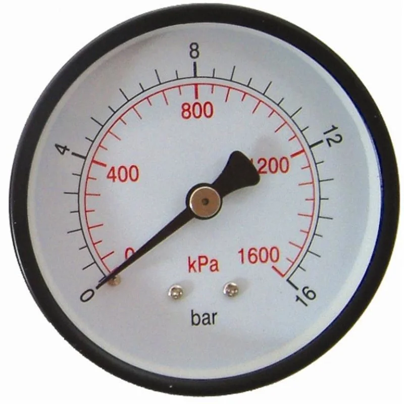 PRESS. GAUGE 63MM REAR FIT 1/4’0-16BAR 0-1600KPA