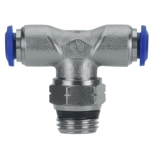 AIGNEP 87210-06-04, 3/8 in. Push-To-Connect Tube x 1/4 in. Swift-Fit Universal Thread Swivel Branch Tee - Pack of 10