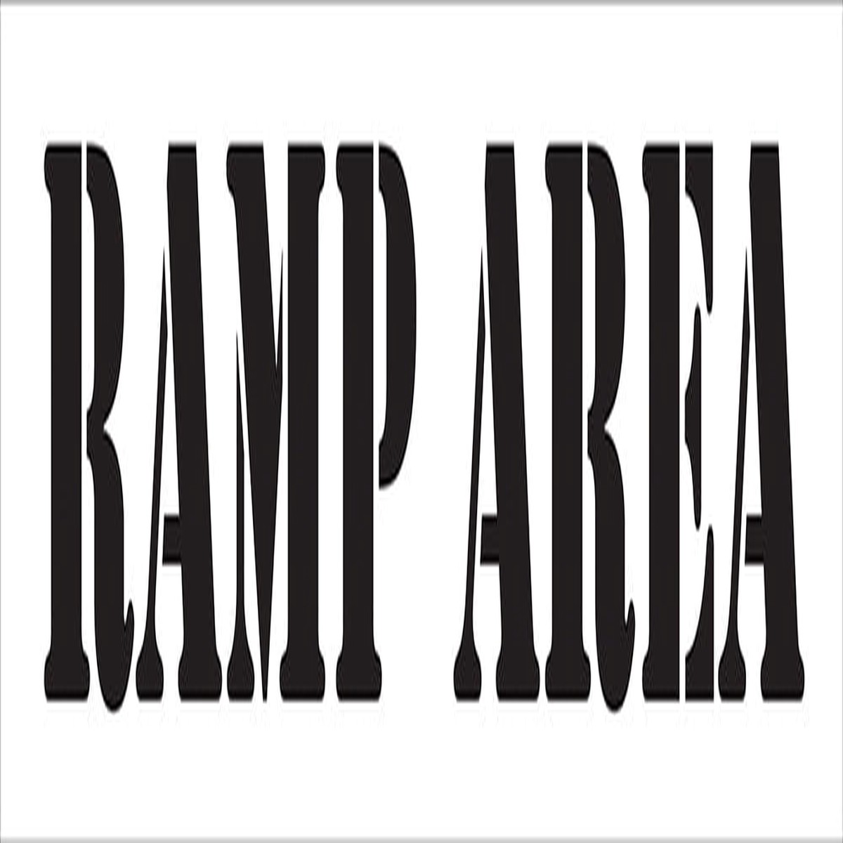 RAMP AREA 36 Inch x 6 Inch Reusable Stencil - Depth Marker with 4 Inch Lettering