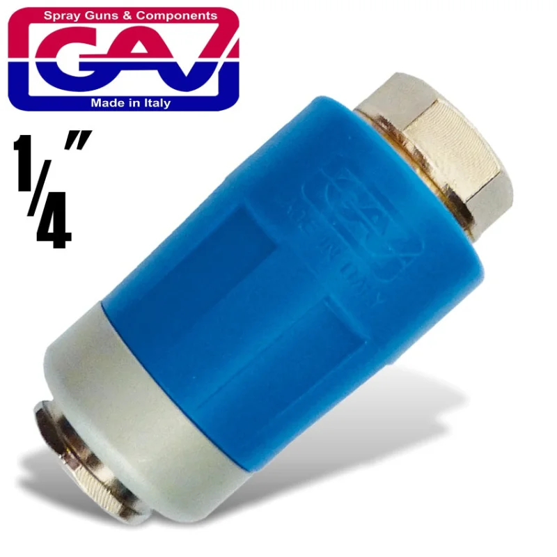 SAFETY QUICK COUPLER 1/4’F PACKAGED TWO STAGE RELEASE AIRBLOCK