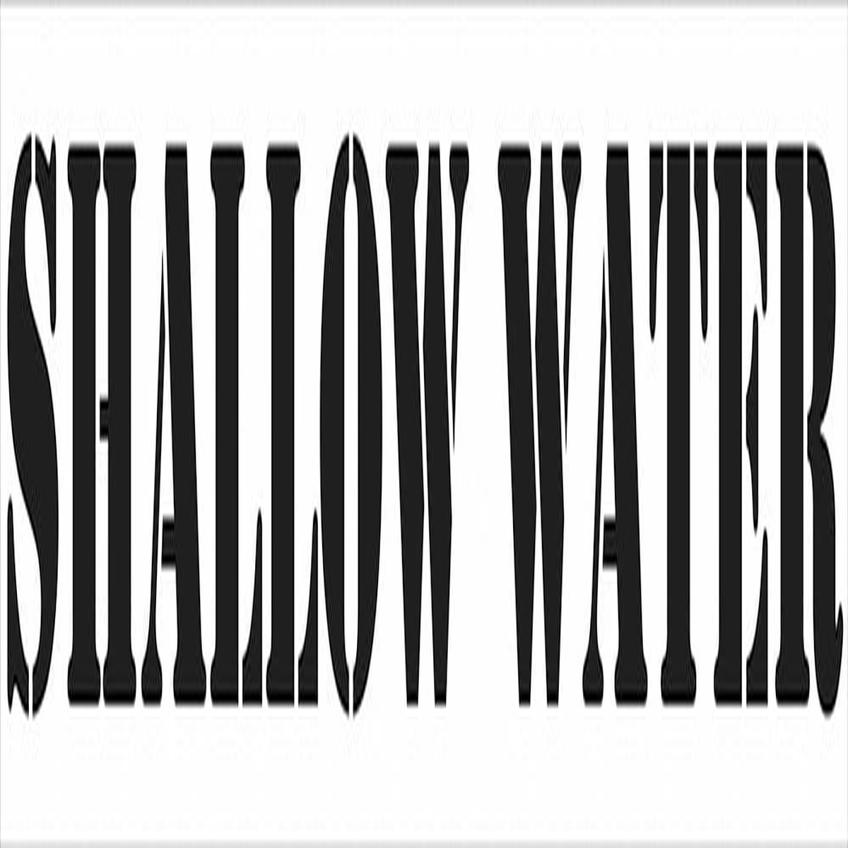 SHALLOW WATER 48 Inch x 6 Inch Reusable Stencil - Depth Marker with 4 Inch Lettering