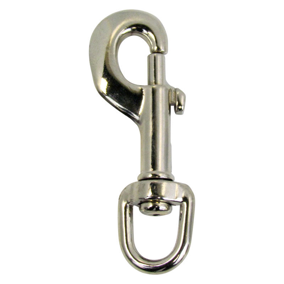 Snap Style Swivel Rope Hook for 1/2 Inch Rope - Nickel Plated Zinc