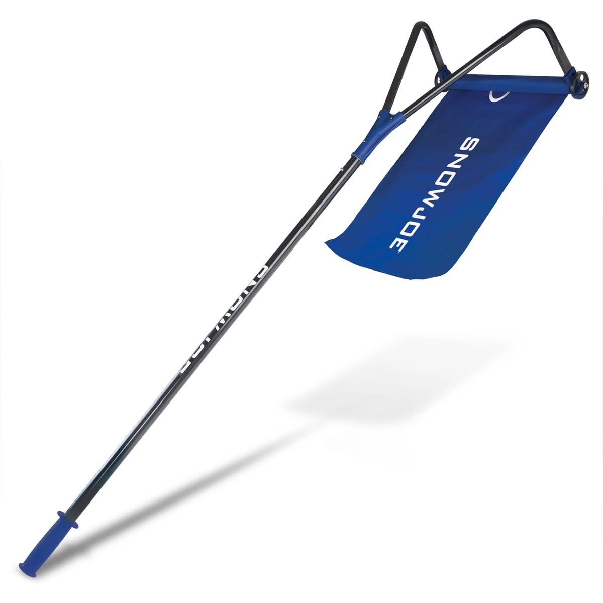 Snow Joe Roof Rake and Snow Removal Tool with 28-Foot Reach and 20-Foot Debris Slide - Ice Remover and Winter Season Accessory for Home, Building, and Garage, RJ208M